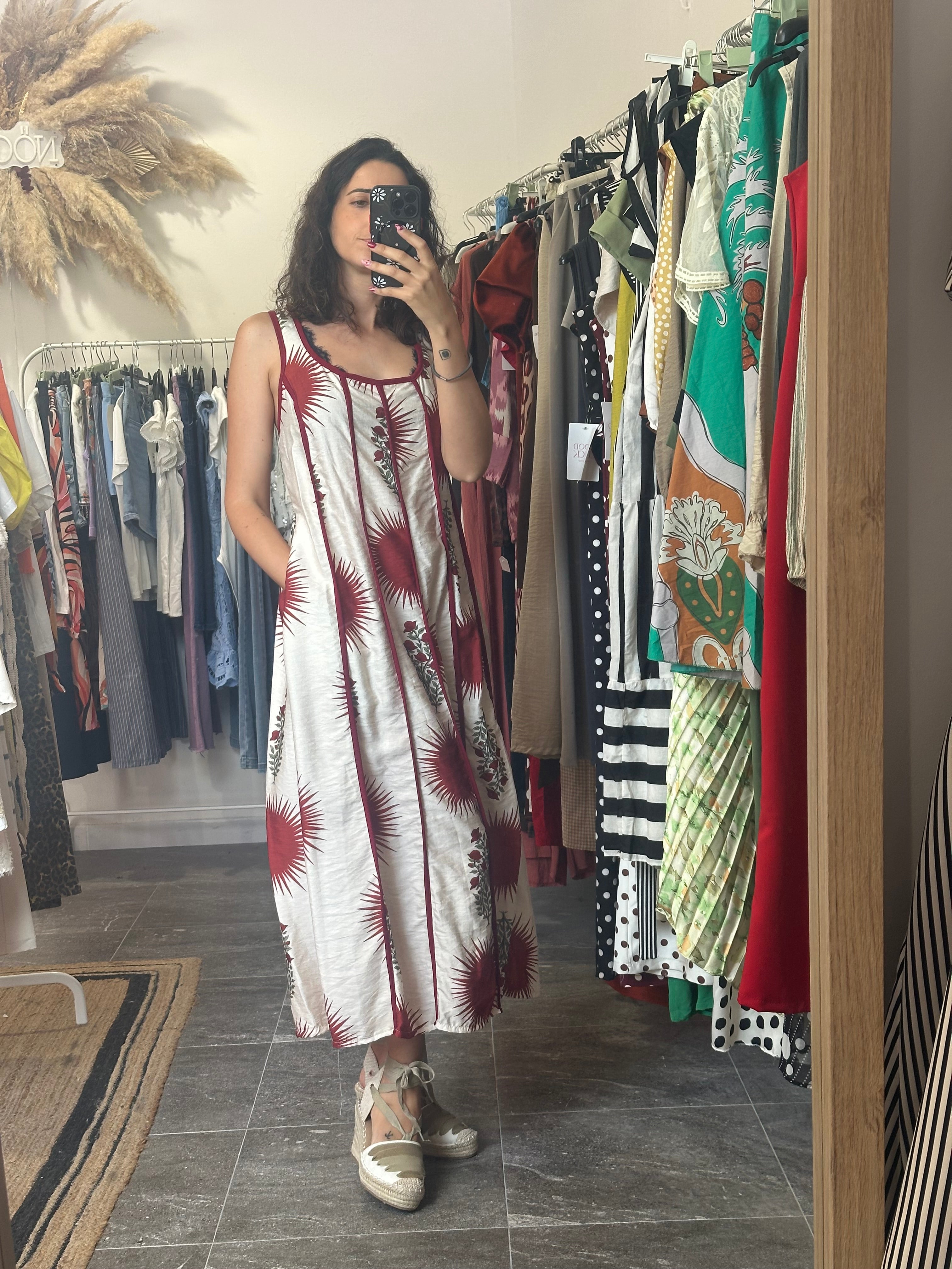 Vestido soles Burdeos