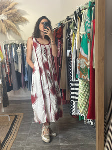 Vestido soles Burdeos