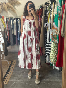 Vestido soles Burdeos