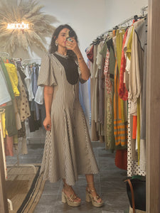 VESTIDO RAYA NEGRO