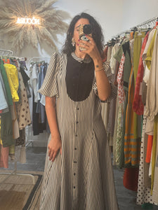 VESTIDO RAYA NEGRO