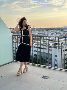 VESTIDO NEGRO FLECO